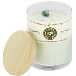 Rosemary & White Sage Massage & Aromatherapy Soy Votive Candle