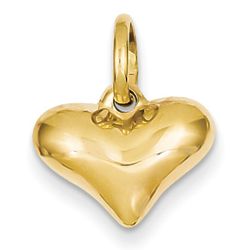 14-Karat Gold Puffed Heart Pendant