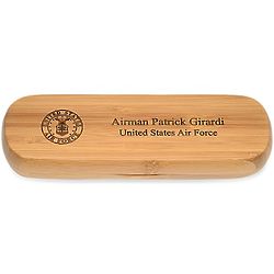 Air Force Logo Engraved Bamboo Pen and Box Set