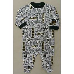 Newborn's Green Bay Packers Print Sleep-n-Play Bodysuit