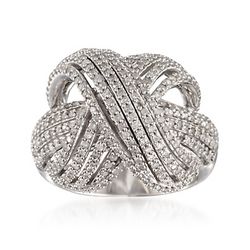 Diamond Ring in Sterling Silver