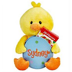 Personalized Deluxe Easter Chick Pocket Pal with Candy