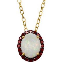 Opal and Garnet Necklace