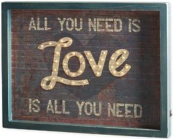 Love is All You Need Lighted Wooden Wall Art