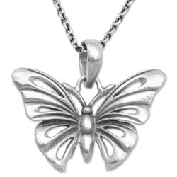 Emerging Butterfly Sterling Silver Butterfly Pendant