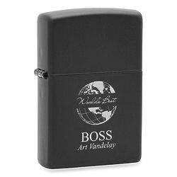 World's Best Boss Personalized Zippo Lighter in Black Matte