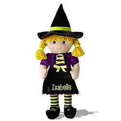 Personalized Halloween Witch Rag Doll
