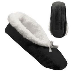 Extra Wide Fleece Slip-Resistant Tread Slippers