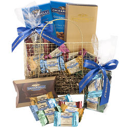 Golden Ghirardelli Chocolate Gift Basket