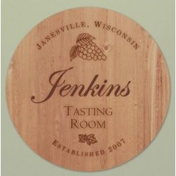 Personalized Round Wine Room Wall Sign