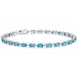 Swiss Blue Topaz Sterling Silver Bracelet