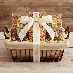 Deluxe Snack Attack Gift Basket with Personalized Ribbon