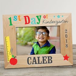 1st Day of School Wood Personalized 4x6 Photo Frame