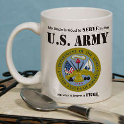 Proud To Serve Personalized Military Ceramic Coffee Mug