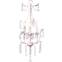 Pink 3 Arm Pear Chandelier