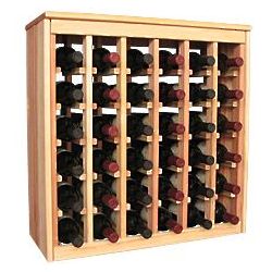 Wooden 36 Bottle Deluxe Cabinet Style Wine Rack