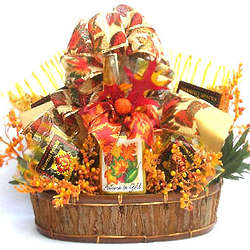 Autumn in Gold Fall Gourmet Gift Basket