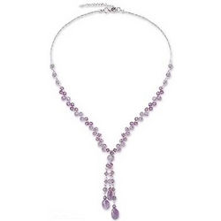 Lilac Ice Amethyst Beaded Necklace