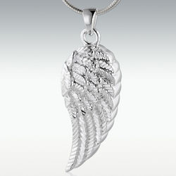 Wing of an Angel Sterling Silver Cremation Pendant