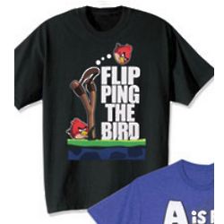 Angry Birds Flipping the Bird T-Shirt