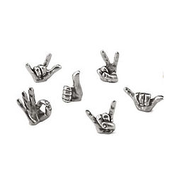 Hand Signs Paperweight Set