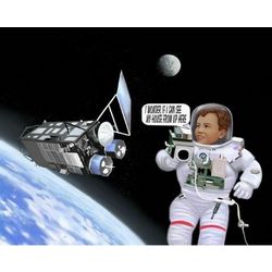 Personalized Astronaut in the Space Caricature Art Print