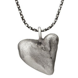 Full Heart Recycled Sterling Silver Necklace