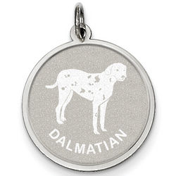 Sterling Silver Dalmatian Disc Charm