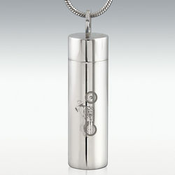 Motorcycle Cylinder Stainless Steel Cremation Pendant