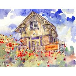 Fields of Flowers Country Home Personalized Print