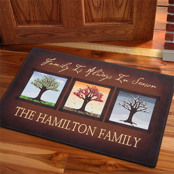 Personalized The Seasons Family Doormat