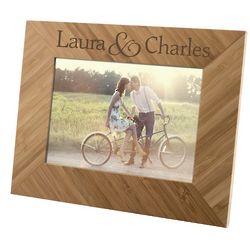 Personalized Couple's Bamboo Picture Frame