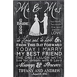 Personalized Mr. and Mrs. Wedding Plaque