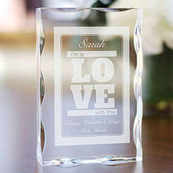 Engraved I'm in Love with You Acrylic Block