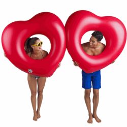 Giant 2 Hearts Pool Float