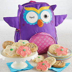 Girl's Owl Backpack and Cookies