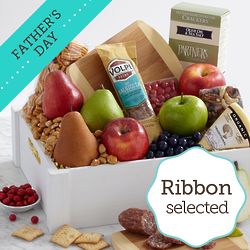Snack Gift Crate with Father's Day Ribbon