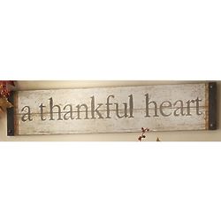 Thankful Heart Wood Sign