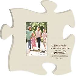 Time Together Makes Memories Puzzle Piece Photo Frame