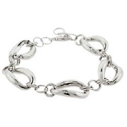 Tiffany Inspired Sterling Silver Sevillana O Link Bracelet