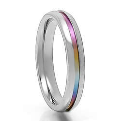 Rainbow Anodized Titanium Ring