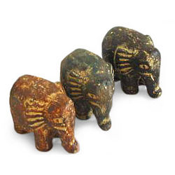 Forever Elephants Ceramic Sculptures Set