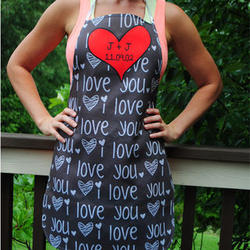 Initials and Date Personalized Adult Apron