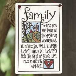 Family Ceramic Garden Sign