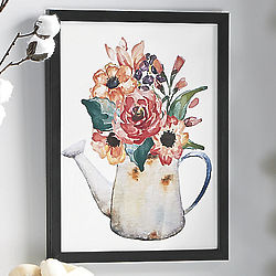 Watercan Floral Art Print