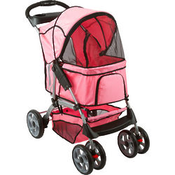 Pink Multi-Terrain Pet Carrier and Jogger Stroller