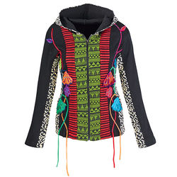 Hand-Stitched Nepalese Appliqued Hoodie
