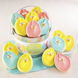 Happy Easter Buttercream Frosted Cookie Pail