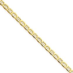 Anchor Chain Anklet in 14 Karat Gold