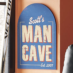 Personalized Arch Top Man Cave Sign